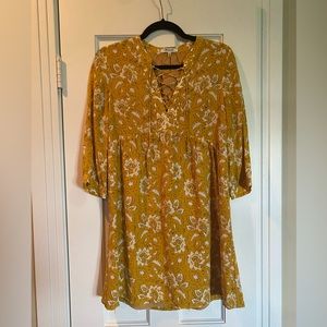 Madewell Yellow Floral Dress - Size XS